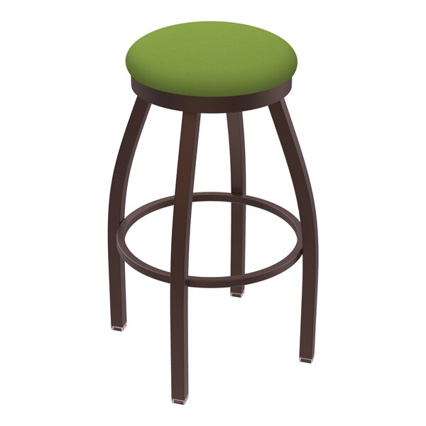 25" Swivel Counter Stool, Bronze Finish, Canter Kiwi Green Seat